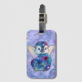 Pinguïn genaamd Button Bagagelabel (Voorkant (verticaal))