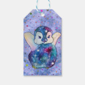 Pinguïn genaamd Button Cadeaulabel (Voorkant)