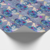 Pinguïn genaamd Button Cadeaupapier (Hoek)