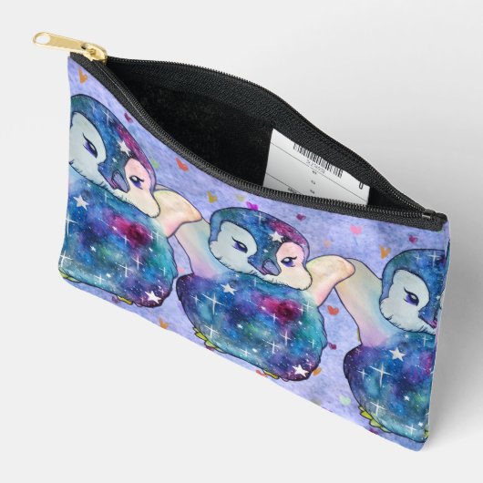 Pinguïn genaamd Button Etui (Open)
