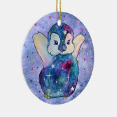 Pinguïn genaamd Button Keramisch Ornament (Rechts)