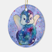 Pinguïn genaamd Button Keramisch Ornament (Links)