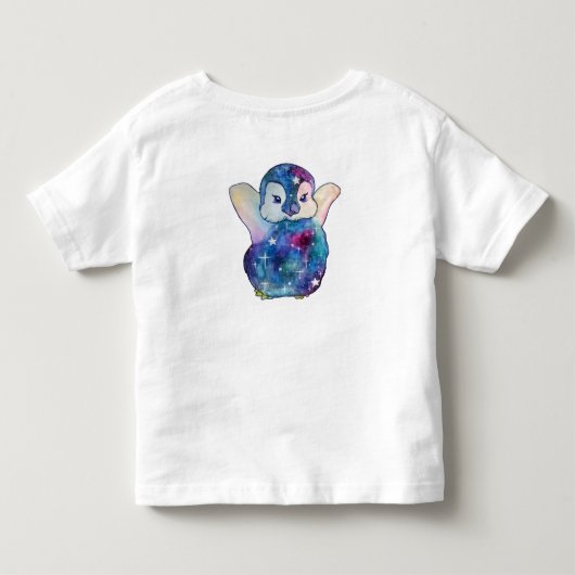 Pinguïn genaamd Button Kinder Shirts (Achterkant)