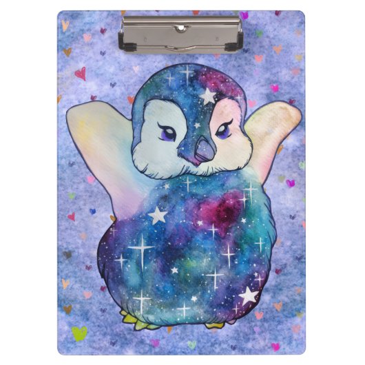Pinguïn genaamd Button Klembord (Voorkant)