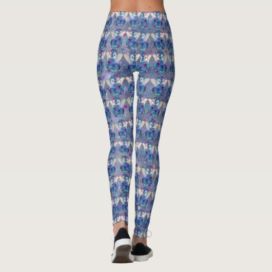 Pinguïn genaamd Button Leggings (Achterkant)