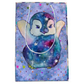Pinguïn genaamd Button Medium Cadeauzakje (Voorkant)