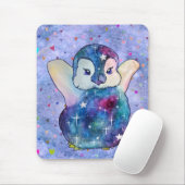 Pinguïn genaamd Button Muismat (Met muis)