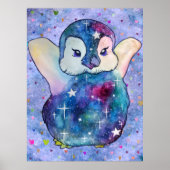 Pinguïn genaamd Button Poster (Voorkant)