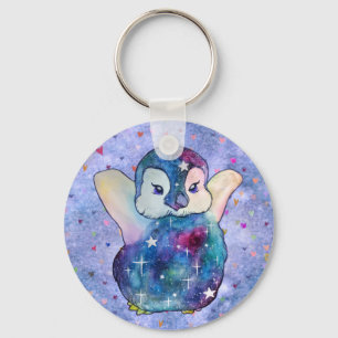Pinguïn genaamd Button Sleutelhanger