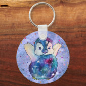 Pinguïn genaamd Button Sleutelhanger (Voorkant)