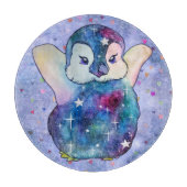 Pinguïn genaamd Button Snijplank (Voorkant)