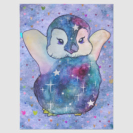 Pinguïn genaamd Button Tissuepapier
