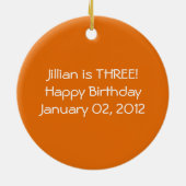 Pinguïn Gepersonaliseerd Foto Verjaardagsaandenken Keramisch Ornament (Achterkant)