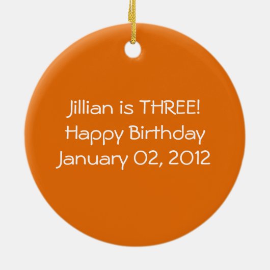 Pinguïn Gepersonaliseerd Foto Verjaardagsaandenken Keramisch Ornament (Achterkant)