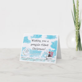 Pinguïn Gevulde Kerst Kaart