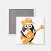 Pinguïn gitarist magneet (Voorkant / Achterkant)