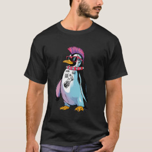 Pinguïn Grappige Punk Rock Punk Rocker Pinguïn Kos T-shirt