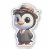 Pinguïn, grote Bos Pinguïn Sticker (Voorkant)