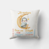 Pinguïn Half Moon Baby Stats Kussen (Achterkant)