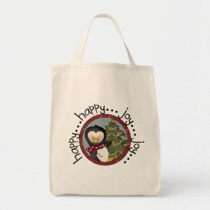 Pinguïn Happy Joy Kerstvakantie Tote Bag
