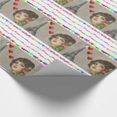 Pinguïn harten van Valentijnsdag Cadeaupapier (Hoek)