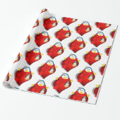 Pinguïn harten van Valentijnsdag Cadeaupapier (Uitgerold)