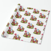 Pinguïn harten van Valentijnsdag Cadeaupapier (Uitgerold)