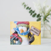 Pinguïn • Het Briefkaart van Kerstmis (Staand voorkant)