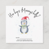 Pinguïn - hoe groot is mama's buik informatiekaartje (Voorkant)