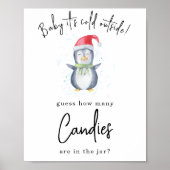 Pinguïn - Hoeveel snoepjes Poster (Voorkant)