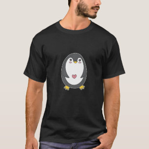 pinguïn houdt van hart schattig zee zwemmen t-shirt