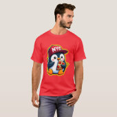 PINGUÏN HOUDT VAN PIZZA 2 T-SHIRT (Voorkant volledig)
