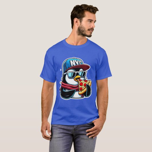 PINGUÏN HOUDT VAN PIZZA 6 T-SHIRT (Voorkant volledig)