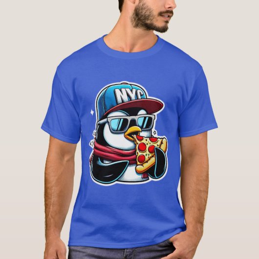 PINGUÏN HOUDT VAN PIZZA 6 T-SHIRT (Voorkant)
