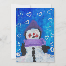 Pinguïn houdt van winterse Kaart