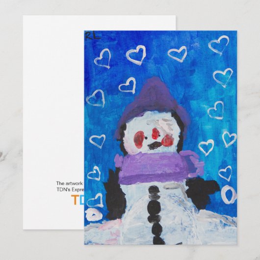 Pinguïn houdt van winterse Kaart (Voorkant / Achterkant)