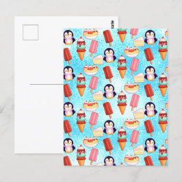 Pinguïn Ice Cream Sweets Briefkaart