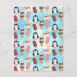 Pinguïn Ice Cream Sweets Briefkaart