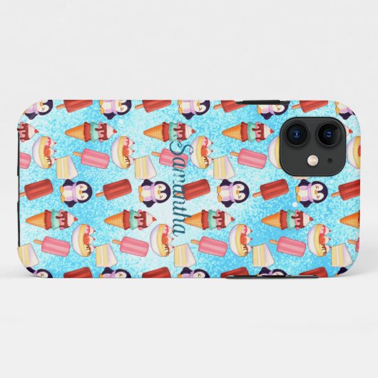 Pinguïn Ice Cream Sweets Case-Mate iPhone Case (Achterkant (horizontaal))