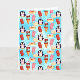 Pinguïn Ice Cream Sweets Kaart