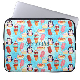 Pinguïn Ice Cream Sweets Laptop Sleeve