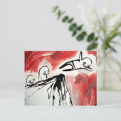 pinguïn icy cliff-duif briefkaart (Staand voorkant)