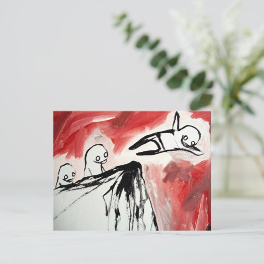 pinguïn icy cliff-duif briefkaart (Staand voorkant)