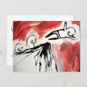 pinguïn icy cliff-duif briefkaart (Voorkant / Achterkant)