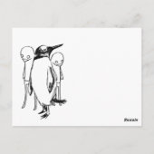 pinguïn icy cliff-duif briefkaart (Achterkant)