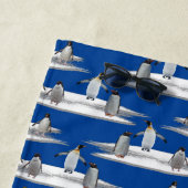 Pinguïn IJsberg Feest Strand Handdoek (Blauw) (In situ)