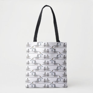 Pinguïn IJsberg Feestje All Over Print Tas
