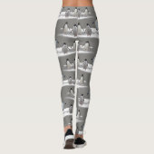 Pinguïn Ijsberg Party Leggings (Grijs) (Achterkant)