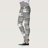 Pinguïn Ijsberg Party Leggings (Grijs) (Links)