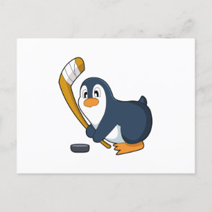 Pinguïn IJshockey IJshockeystick Briefkaart